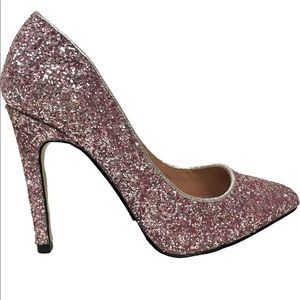 Pointed Pointy Toe Stiletto Glitter Sparkle Pump